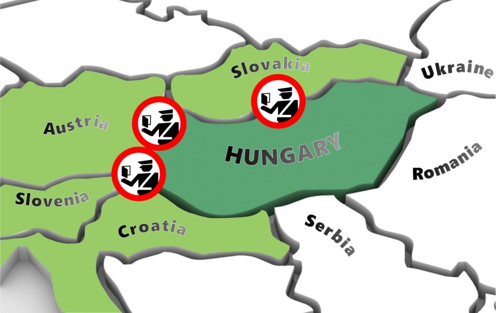 Border Control Schengen countries neighboring Hungary